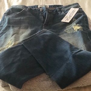 Wildfox Distressed Boyfriend Jeans